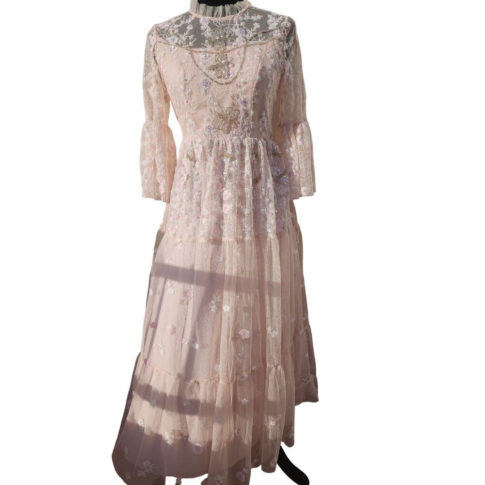 🐇Luxury Designer Couture Wedding Evening Cocktail Prom Party Runway Gown Dress - Picture 5 of 16